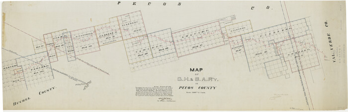 64399, Map of Galveston, Harrisburg & San Antonio Railway in Pecos County, General Map Collection