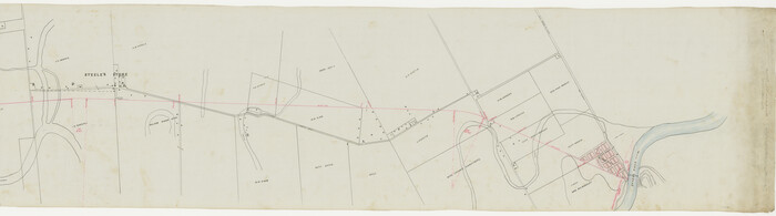 64401, [Map of the Hearne and Brazos Valley Railroad from Mumford to Moseley's Ferry], General Map Collection