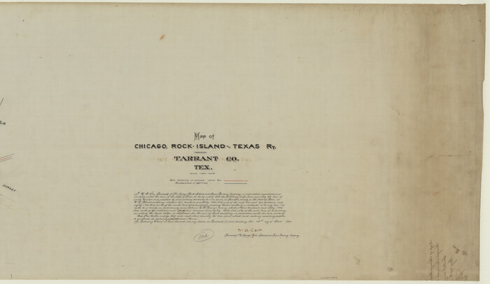 64414, Map of Chicago, Rock Island & Texas Railway through Tarrant County, Texas, General Map Collection