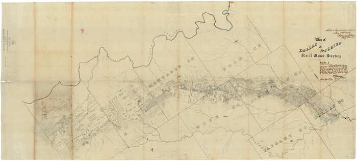 64417, Map of Dallas & Wichita Railroad Survey, General Map Collection
