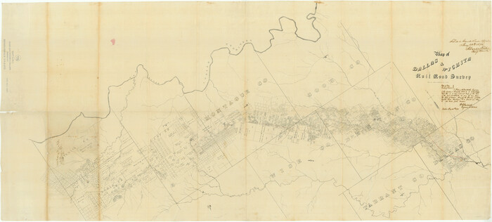 64417, Map of Dallas & Wichita Railroad Survey, General Map Collection
