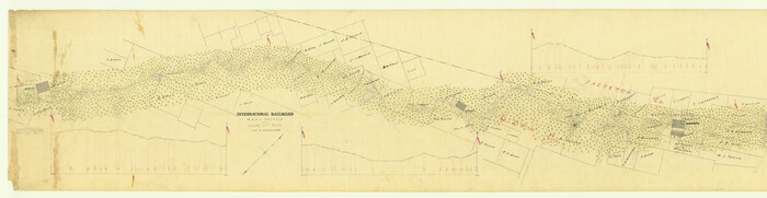 64465, International Railroad Map & Profile of the Second Fifty Miles East of Brazos River, General Map Collection