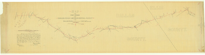 64467, Map of the First Division of the Chicago, Texas & Mexican-Central Railway, General Map Collection