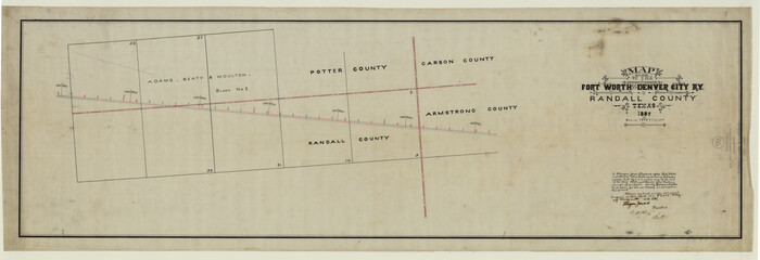 64477, Map of the Fort Worth & Denver City Railway, General Map Collection