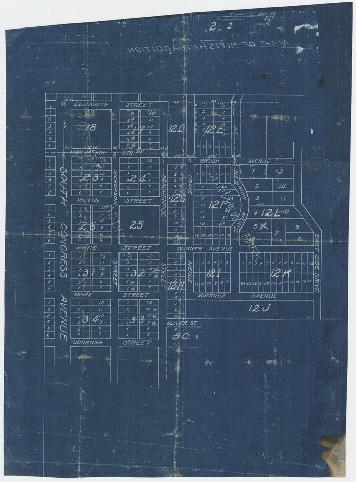 646, Map of Swisher Addition, Maddox Collection