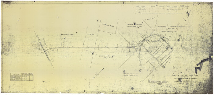 64602, Right-of-Way and Track Map, Houston and Brazos Valley Ry. Co. operated by the Houston and Brazos Valley Ry. Co., General Map Collection