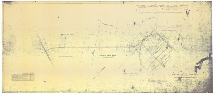 64602, Right-of-Way and Track Map, Houston and Brazos Valley Ry. Co. operated by the Houston and Brazos Valley Ry. Co., General Map Collection