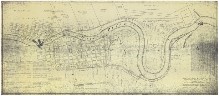 64603, Right-of-Way & Track Map, Houston & Brazos Valley Ry. operated by Houston & Brazos Valley Ry., General Map Collection