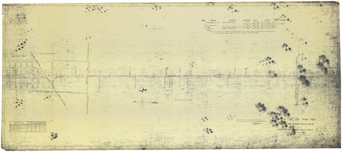 64607, Right-of-Way and Track Map, Houston and Brazos Valley Ry. Co. operated by the Houston and Brazos Valley Ry. Co., General Map Collection