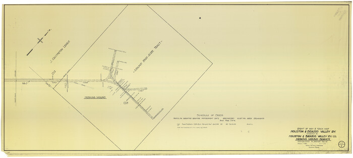 64609, Right of Way & Track Map Houston & Brazos Valley Ry. operated by Houston & Brazos Valley Ry. Co., Hoskins Mound Branch, General Map Collection