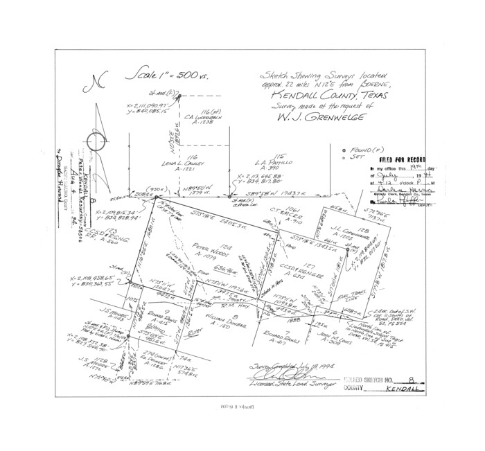 6461, Kendall County Rolled Sketch 8, General Map Collection