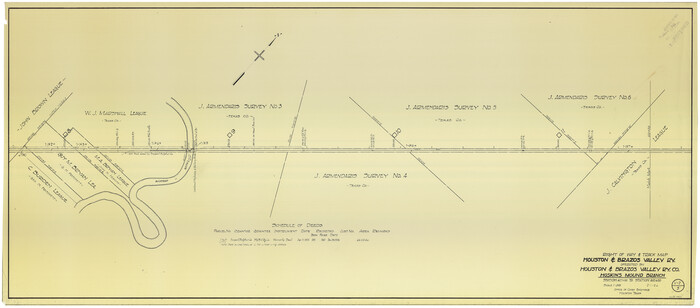 64610, Right of Way & Track Map Houston & Brazos Valley Ry. operated by Houston & Brazos Valley Ry. Co., Hoskins Mound Branch, General Map Collection