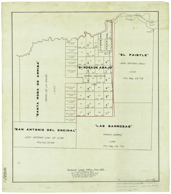 6462, Kenedy County Rolled Sketch 5, General Map Collection