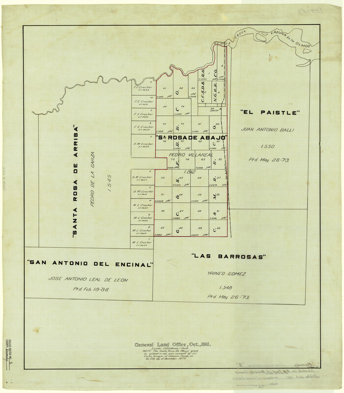 6462, Kenedy County Rolled Sketch 5, General Map Collection