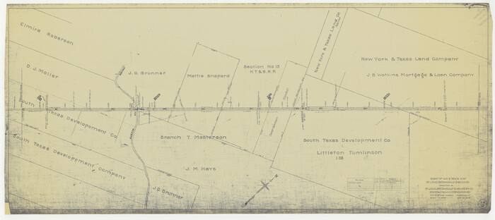 64623, Right of Way & Track Map, St. Louis, Brownsville & Mexico Ry. operated by St. Louis, Brownsville & Mexico Ry. Co., General Map Collection