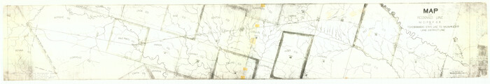 64638, Map of the Recognised Line, M. El. P. & P. RR. from Texas & Arkansas State Line to Milam & Bexar Land District Line, General Map Collection