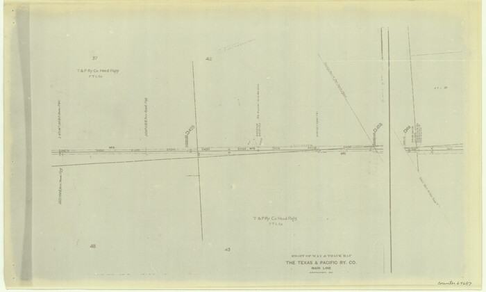 64687, Right of Way & Track Map, The Texas & Pacific Ry. Co. Main Line, General Map Collection