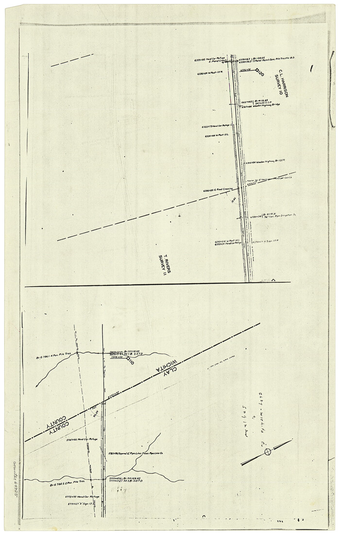 64725, [F. W. & D. C. Ry. Co. Alignment and Right of Way Map, Clay County], General Map Collection