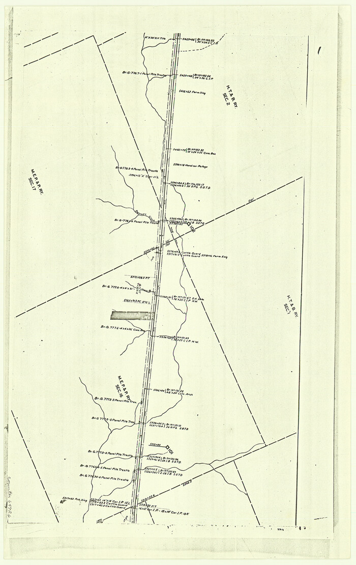 64726, [F. W. & D. C. Ry. Co. Alignment and Right of Way Map, Clay County], General Map Collection