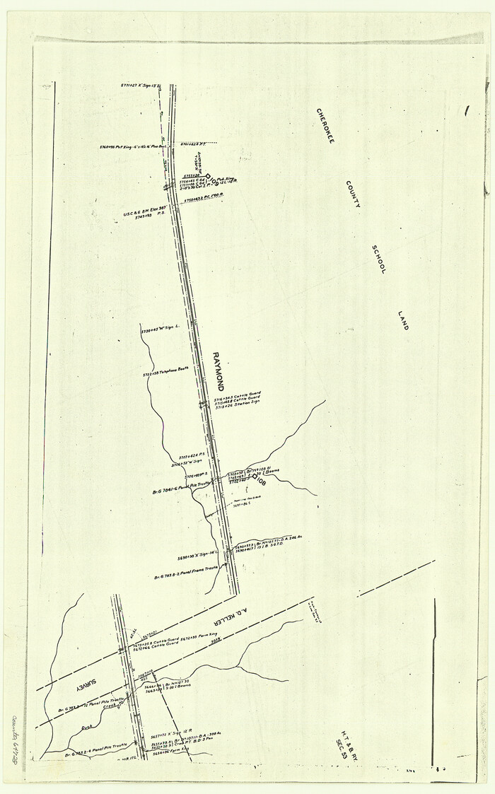 64728, [F. W. & D. C. Ry. Co. Alignment and Right of Way Map, Clay County], General Map Collection