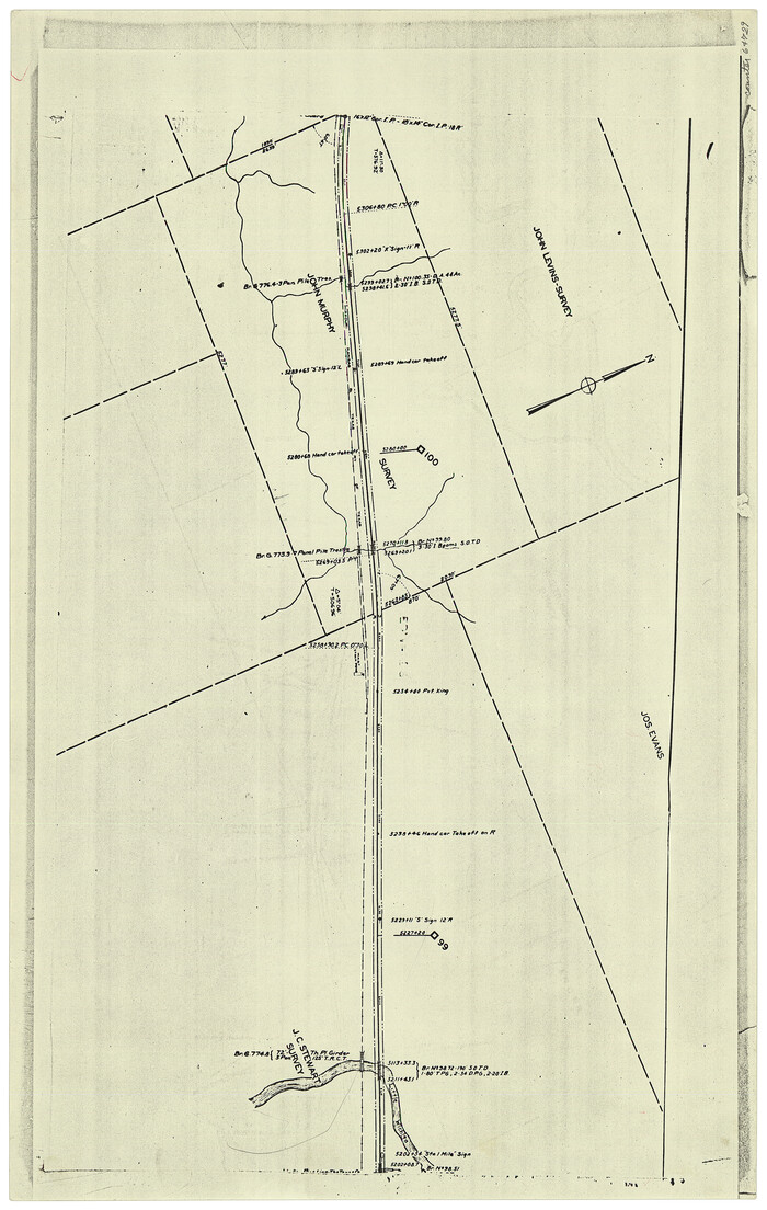 64729, [F. W. & D. C. Ry. Co. Alignment and Right of Way Map, Clay County], General Map Collection