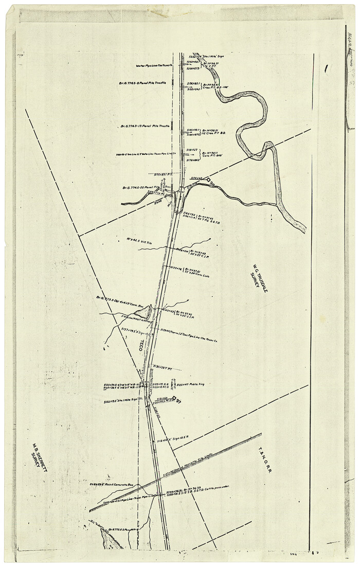 64731, [F. W. & D. C. Ry. Co. Alignment and Right of Way Map, Clay County], General Map Collection