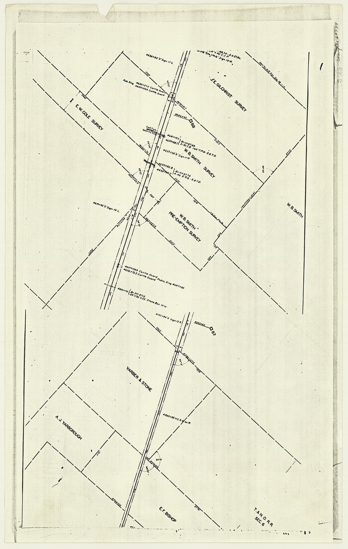 64734, [F. W. & D. C. Ry. Co. Alignment and Right of Way Map, Clay County], General Map Collection