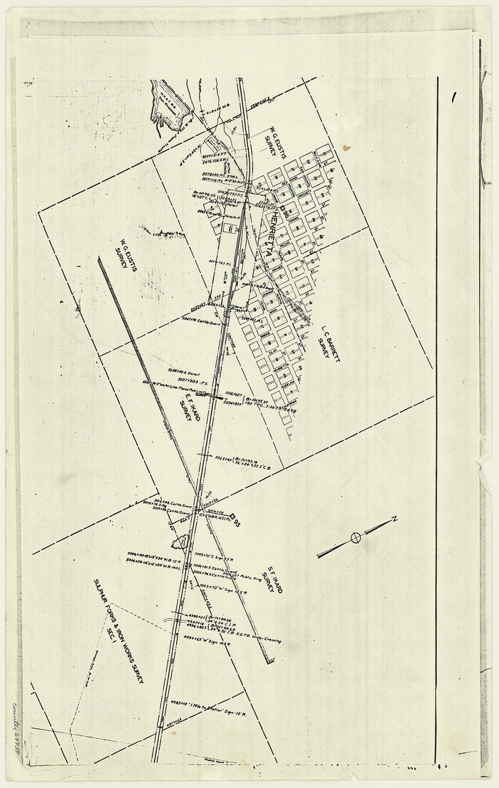 64737, [F. W. & D. C. Ry. Co. Alignment and Right of Way Map, Clay County], General Map Collection