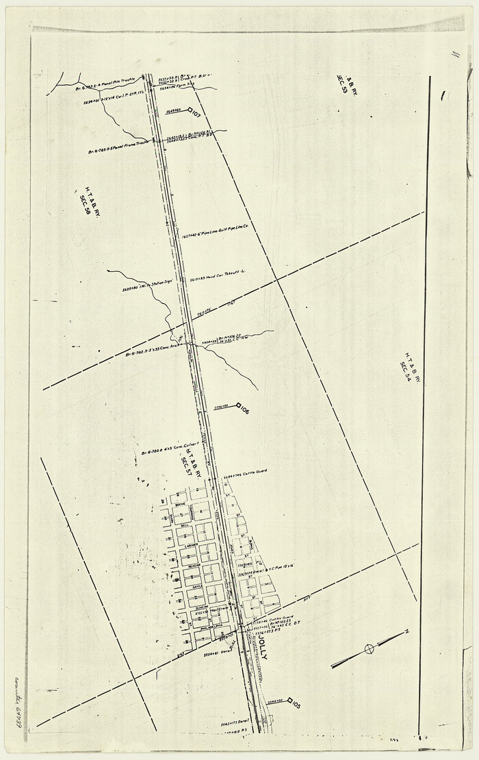 64739, [F. W. & D. C. Ry. Co. Alignment and Right of Way Map, Clay County], General Map Collection