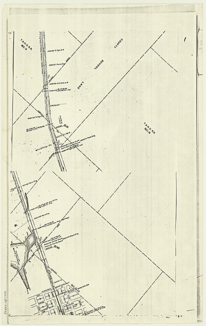 64743, [F. W. & D. C. Ry. Co. Alignment and Right of Way Map, Clay County], General Map Collection