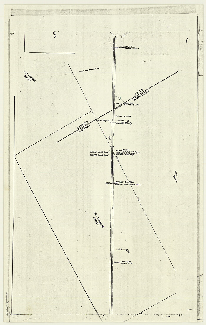64745, [F. W. & D. C. Ry. Co. Alignment and Right of Way Map, Clay County], General Map Collection