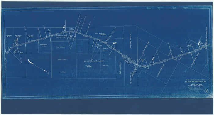 64782, Right of Way and Track Map, Houston & Texas Central R.R. operated by the T. and N. O. R.R., Fort Worth Branch, General Map Collection