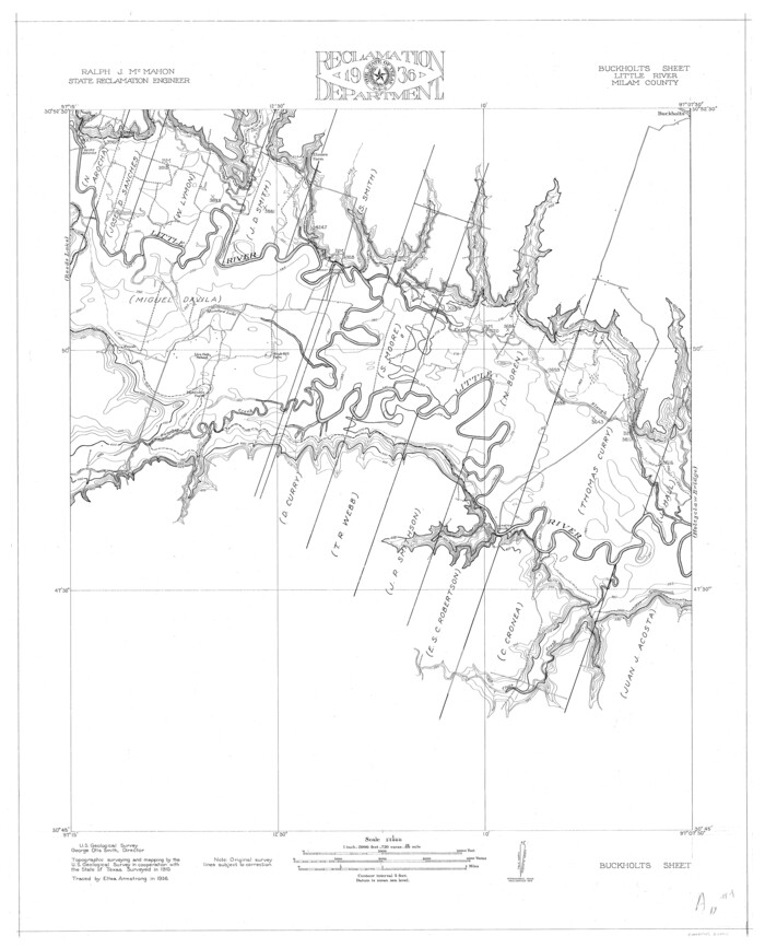 65065, Little River, Buckholts Sheet, General Map Collection