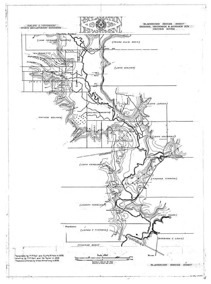 65083, Neches River, Blackburn Bridge Sheet, General Map Collection