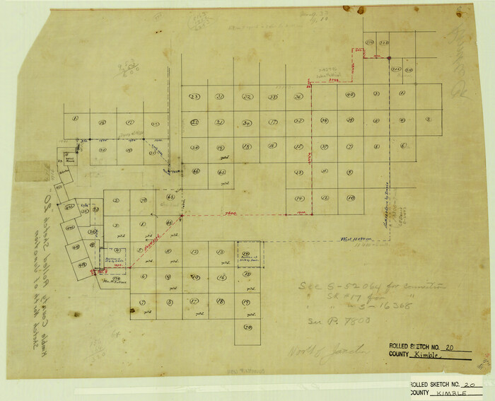 6511, Kimble County Rolled Sketch 20, General Map Collection