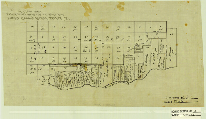 6512, Kimble County Rolled Sketch 21, General Map Collection