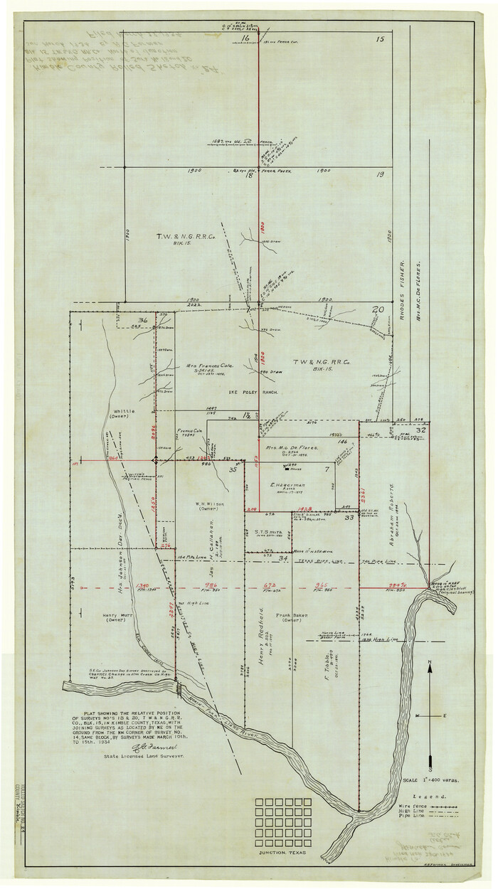6514, Kimble County Rolled Sketch 24, General Map Collection