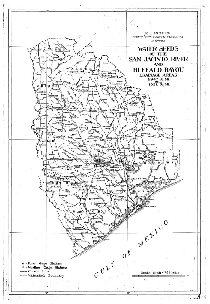 65149, San Jacinto River, Water Sheds of the San Jacinto River and Buffalo Bayou, General Map Collection
