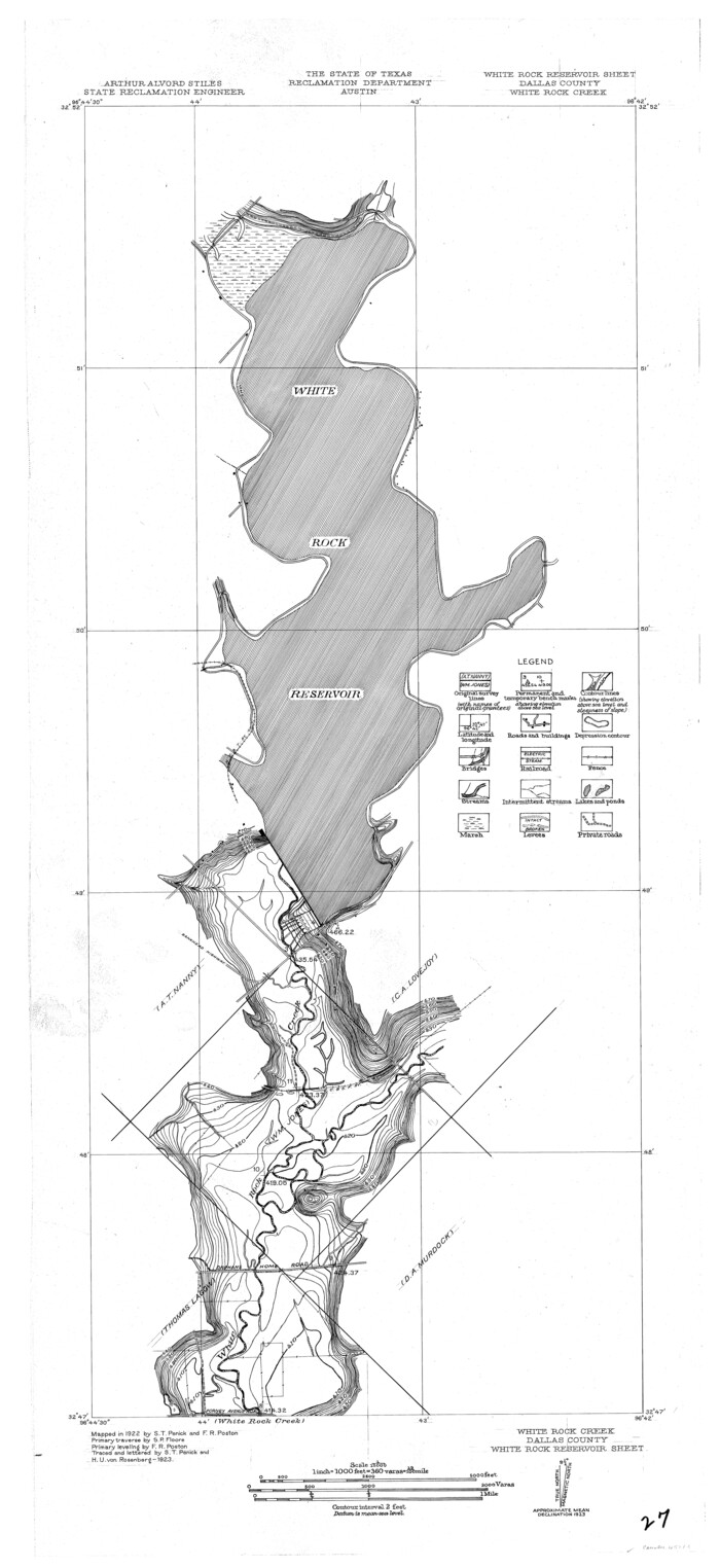 65213, Trinity River, White Rock Reservoir Sheet/White Rock Creek, General Map Collection