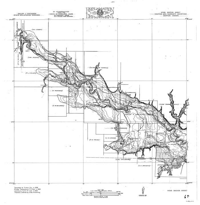 65244, Trinity River, Wire Bridge Sheet/Denton Creek, General Map Collection