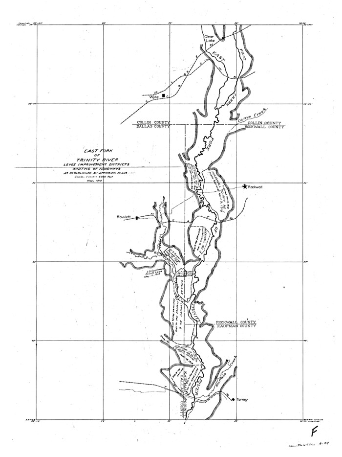 65250, Trinity River, Levee Improvement Districts, Widths of Floodways, General Map Collection