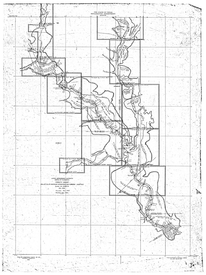 65253, Trinity River, Levee Improvement Districts, Widths of Floodways, General Map Collection