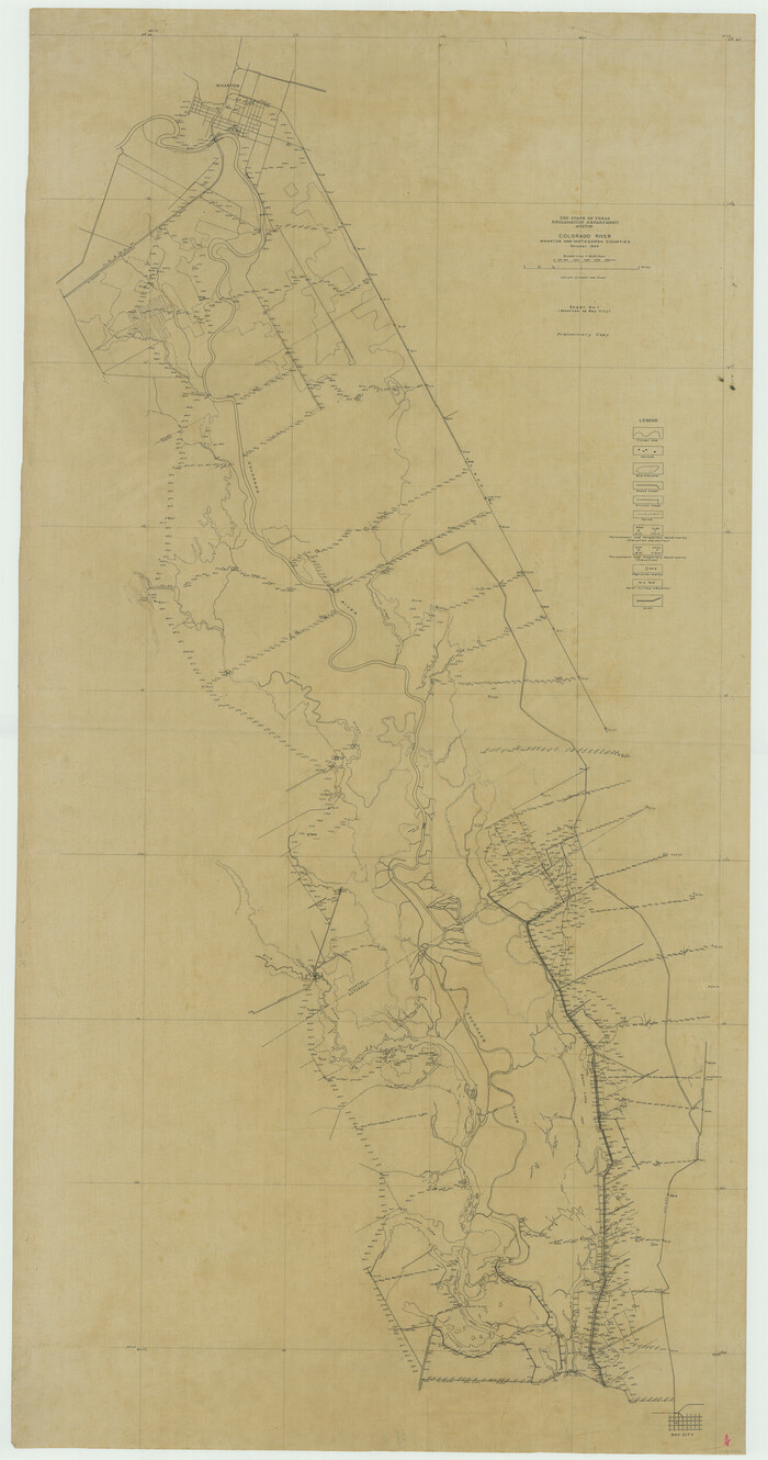 65262, Colorado River, Wharton to Bay City Sheet 1, Texas, General Map Collection