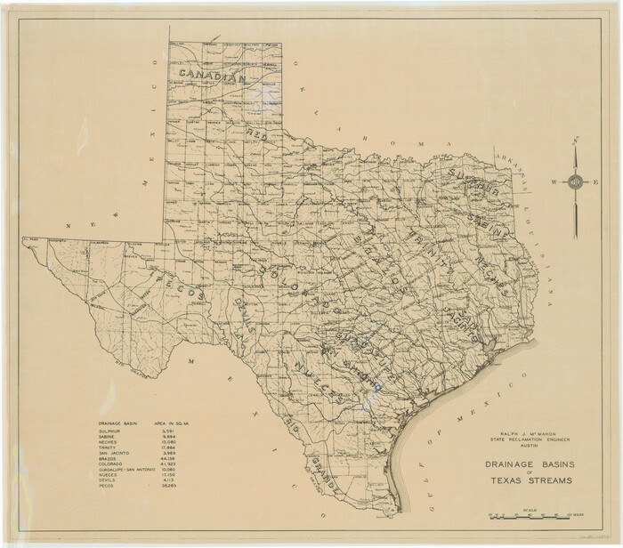 65269, Drainage Basins of Texas Streams, General Map Collection