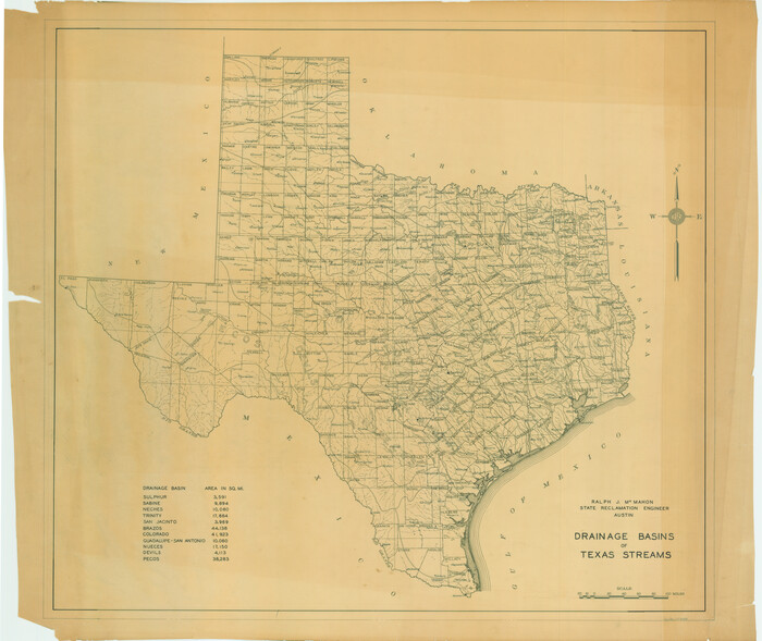 65270, Drainage Basins of Texas Streams, General Map Collection