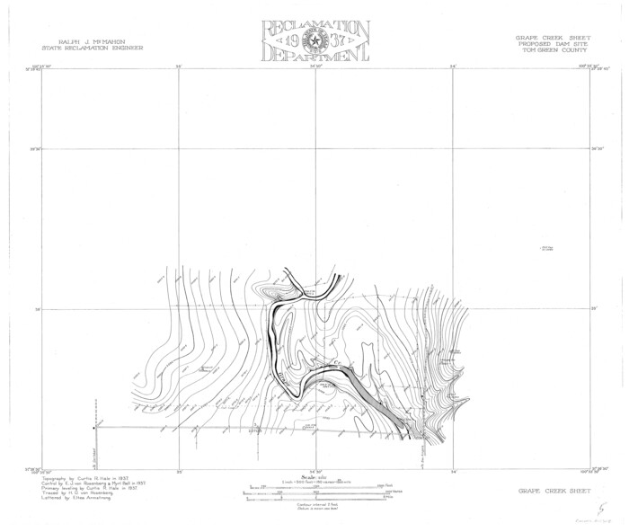 65304, Colorado River, Grape Creek Sheet/Proposed Dam Site, General Map Collection