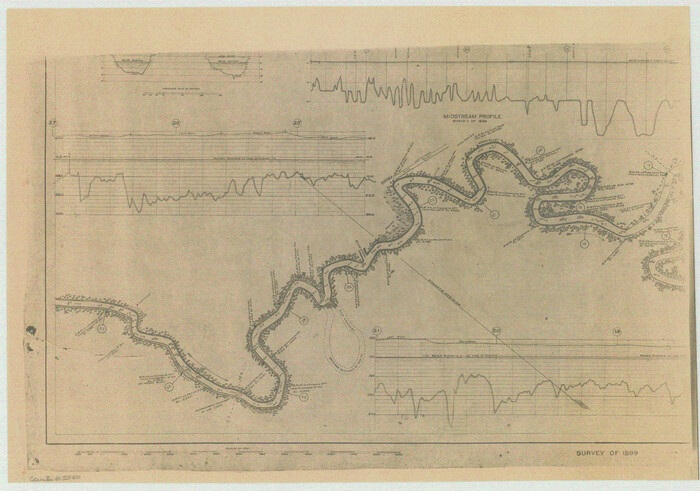 65340, [Plat of Trinity River w/ Midstream Profile in Liberty County by US Government 1899], General Map Collection