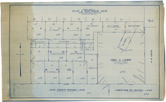 65350, Montague County Working Sketch 41, General Map Collection
