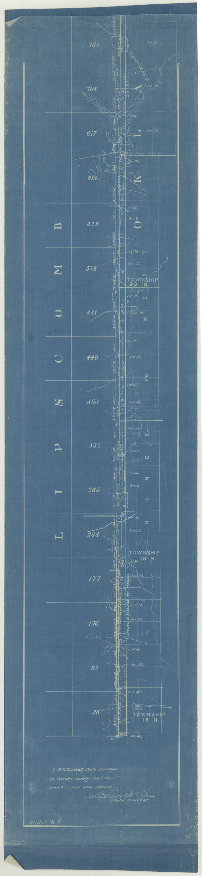 65381, Texas Panhandle East Boundary Line, General Map Collection