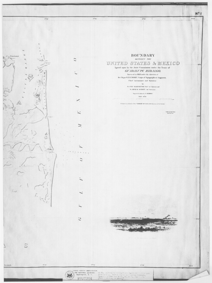 65394, Boundary Between the United States & Mexico Agreed Upon by the Joint Commission under the Treaty of Guadalupe Hidalgo, General Map Collection